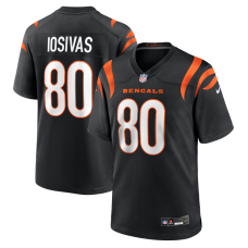 Джерси Cincinnati Bengals Andrei Iosivas Nike Black Team Game Джерси Cincinnati Bengals Andrei Iosivas Nike Black Team Game