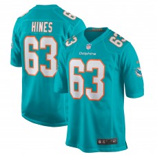 Игровая джерси Chasen Hines Miami Dolphins Nike Team Game -  Aqua