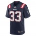 Игровая джерси Anfernee Jennings New England Patriots Nike Team Game -  Navy