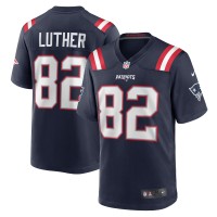 Игровая джерси T.J. Luther New England Patriots Nike Team Game -  Navy