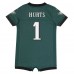 Newborn & Малышам Philadelphia Eagles Jalen Hurts Nike Midnight Green Game Romper Jersey