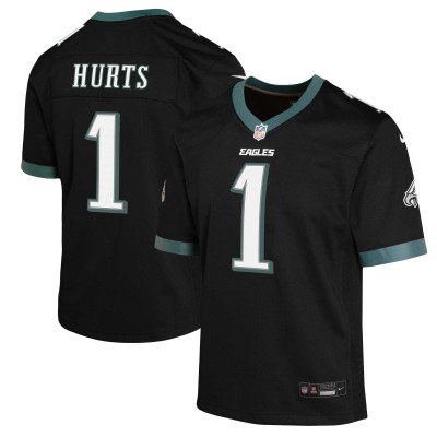 Подростковая Philadelphia Eagles Jalen Hurts Nike Black Game Jersey