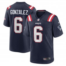 Игровая джерси Christian Gonzalez New England Patriots Nike Team Game -  Navy