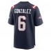 Игровая джерси Christian Gonzalez New England Patriots Nike Team Game -  Navy