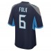 Игровая джерси Nick Folk Tennessee Titans Nike Team Game -  Navy