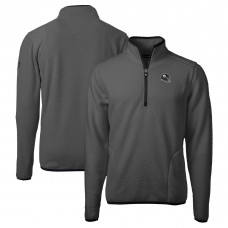 Pittsburgh Steelers Cutter & Buck Gray/Black Helmet Cascade Eco Sherpa Fleece Quarter-Zip Pullover Jacket