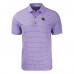 Baltimore Ravens Cutter & Buck Heather Purple Helmet Forge Eco Heather Stripe Stretch Recycled Polo