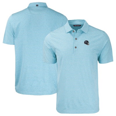 Поло Tennessee Titans Cutter & Buck Helmet Forge Eco Heather Stripe Stretch Recycled - Light Blue