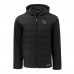 Kansas City Chiefs Cutter & Buck Black Helmet Evoke Hybrid Eco Softshell Recycled Full-Zip Hoodie Jacket