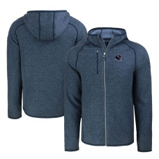 Толстовка Chicago Bears Cutter & Buck Heather Navy Helmet Mainsail Sweater-Knit Full-Zip