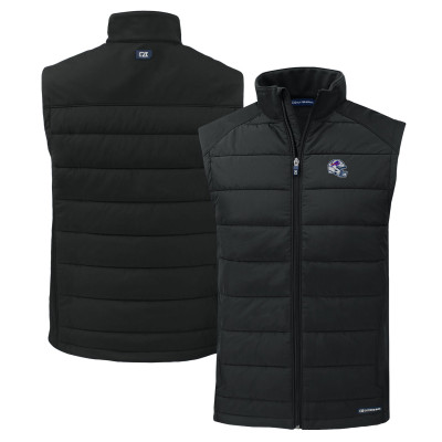 Жилетка Buffalo Bills Cutter & Buck Black Helmet Evoke Hybrid Eco Softshell Recycled Full-Zip