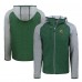 Толстовка на молнии Green Bay Packers Cutter & Buck Heather Green/Heather Gray Helmet Mainsail Sweater-Knit