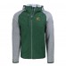 Толстовка на молнии Green Bay Packers Cutter & Buck Heather Green/Heather Gray Helmet Mainsail Sweater-Knit