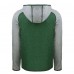 Толстовка на молнии Green Bay Packers Cutter & Buck Heather Green/Heather Gray Helmet Mainsail Sweater-Knit