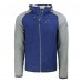 Толстовка на молнии Los Angeles Rams Cutter & Buck  Helmet Mainsail Sweater-Knit - Royal/Heather Gray