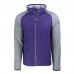 Толстовка на молнии Minnesota Vikings Cutter & Buck  Helmet Mainsail Sweater-Knit - Heather Purple/Heather Gray