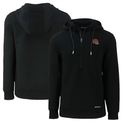 Толстовка Cincinnati Bengals Cutter & Buck Helmet Roam Eco Half-Zip Recycled - Black