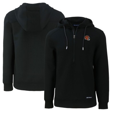 Толстовка Cincinnati Bengals Cutter & Buck Helmet Roam Eco Half-Zip Recycled - Black