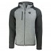 Pittsburgh Steelers Cutter & Buck Heather Gray/Heather Charcoal Helmet Mainsail Sweater-Knit Full-Zip Hoodie