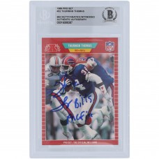 Thurman Thomas Buffalo Bills Autographed 1989 Pro Set Series 1 #32 Beckett Fanatics Witnessed Authenticated Rookie Card with Bills Mafia Inscription