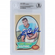 Larry Csonka Miami Dolphins Autographed 1970 Topps Series 1 #162 Beckett Fanatics Witnessed Authenticated Card