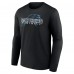 Футболка с длинным рукавом Carolina Panthers Black Stellar Personalized Name & Number