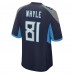 Игровая джерси Josh Whyle Tennessee Titans Nike Team Game -  Navy