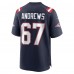 Игровая джерси Jake Andrews New England Patriots Nike Team Game -  Navy