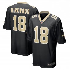 Игровая джерси New Orleans Saints Keith Kirkwood Nike Black Team Game