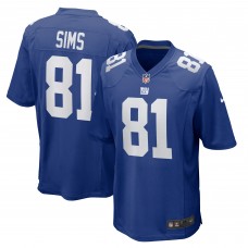 Игровая джерси Cam Sims New York Giants Nike Team Game -  Royal