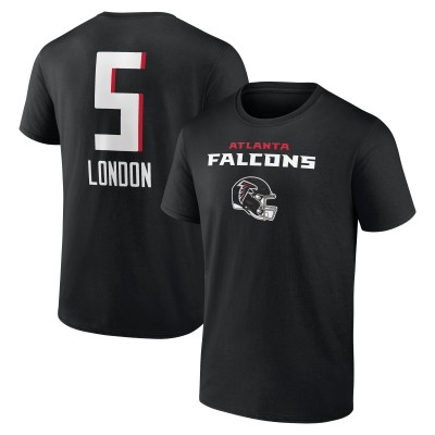 Футболка Drake London Atlanta Falcons Team Wordmark Player Name & Number - Black