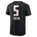 Футболка Drake London Atlanta Falcons Team Wordmark Player Name & Number - Black