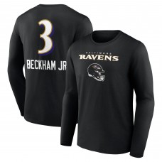 Футболка с длинным рукавом Odell Beckham Jr. Baltimore Ravens Team Wordmark Player Name & Number - Black