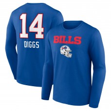 Футболка с длинным рукавом Stefon Diggs Buffalo Bills Team Wordmark Player Name & Number - Royal