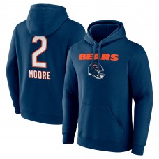Толстовка Chicago Bears D.J. Moore Navy Team Wordmark Player Name & Number