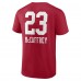 Футболка Christian McCaffrey San Francisco 49ers Team Wordmark Player Name & Number - Scarlet