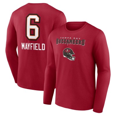 Футболка с длинным рукавом Baker Mayfield Tampa Bay Buccaneers Team Wordmark Player Name & Number - Red