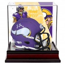 Justin Jefferson Minnesota Vikings Autographed Fanatics Authentic Riddell Speed Mini Helmet with Deluxe Mini Helmet Case