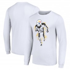 Pittsburgh Steelers Starter White Logo Graphic Long Sleeve T-Shirt
