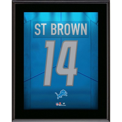 Amon-Ra St. Brown Detroit Lions Fanatics Authentic 10.5 x 13 Jersey Number Sublimated Player Plaque