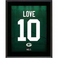 Jordan Love Green Bay Packers Fanatics Authentic 10.5 x 13 Jersey Number Sublimated Player Plaque