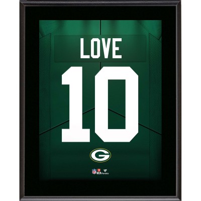Jordan Love Green Bay Packers Fanatics Authentic 10.5 x 13 Jersey Number Sublimated Player Plaque