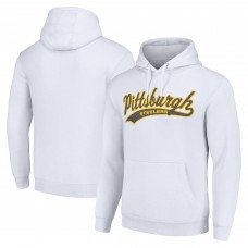 Unisex Pittsburgh Steelers Starter White Tailsweep Pullover Hoodie