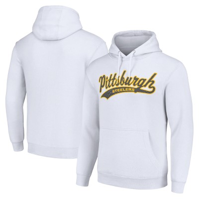 Unisex Pittsburgh Steelers Starter White Tailsweep Pullover Hoodie