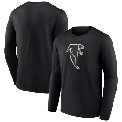 Футболка с длинным рукавом Atlanta Falcons Black Throwback
