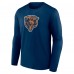 Футболка с длинным рукавом Chicago Bears Throwback - Navy