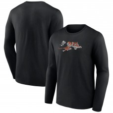 Cincinnati Bengals Black Throwback Long Sleeve T-Shirt