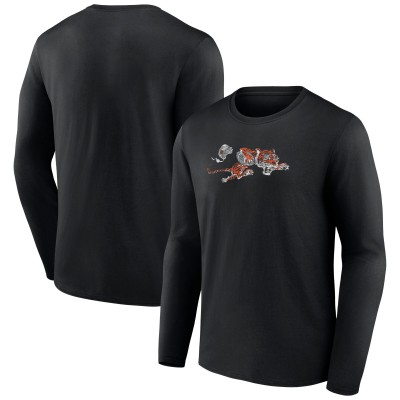 Cincinnati Bengals Black Throwback Long Sleeve T-Shirt