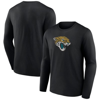 Футболка с длинным рукавом Jacksonville Jaguars Throwback - Black