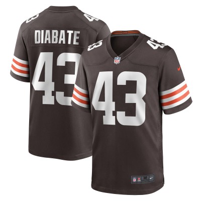 Игровая джерси Mohamoud Diabate Cleveland Browns Nike Team Game -  Brown